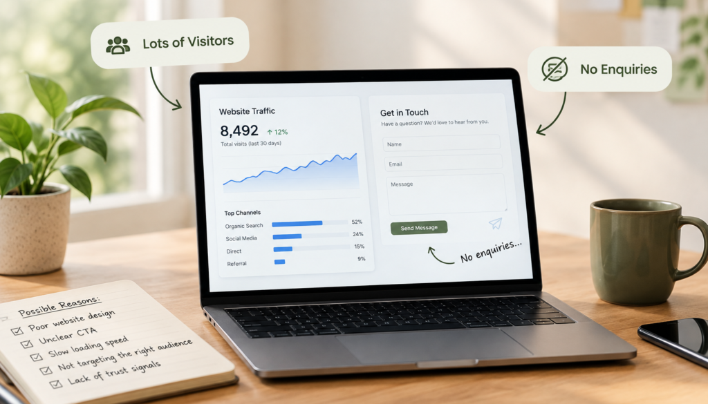 website gets traffic but no enquiries